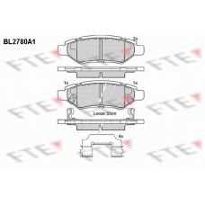 BL2780A1 FTE Комплект тормозных колодок, дисковый тормоз