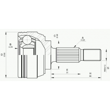 CVJ5633.10 OPEN PARTS Шарнирный комплект, приводной вал