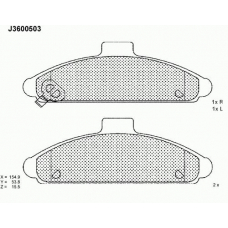 J3600503 NIPPARTS Комплект тормозных колодок, дисковый тормоз