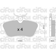 822-712-0 CIFAM Комплект тормозных колодок, дисковый тормоз