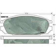 GDB745 TRW Комплект тормозных колодок, дисковый тормоз