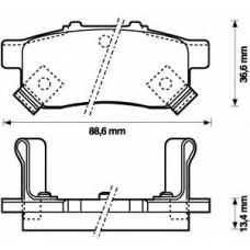 572473B BENDIX Комплект тормозных колодок, дисковый тормоз