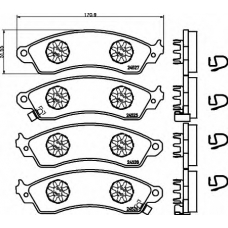 8DB 355 021-031 HELLA PAGID Комплект тормозных колодок, дисковый тормоз