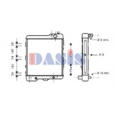 480570N AKS DASIS Радиатор, охлаждение двигателя