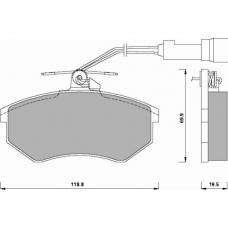 432883 ROULUNDS Disc-brake pad, front