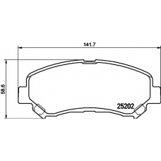 T2073 PAGID Комплект тормозных колодок, дисковый тормоз