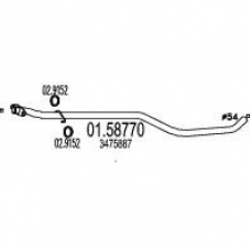 01.58770 MTS Средний глушитель выхлопных газов