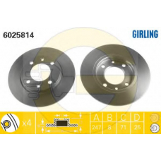 6410923 GIRLING Комплект тормозов, дисковый тормозной механизм
