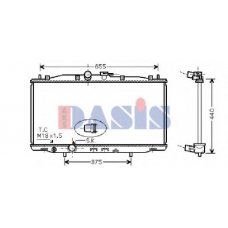 100031N AKS DASIS Радиатор, охлаждение двигателя