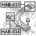 HAB-033 FEBEST Подвеска, рычаг независимой подвески колеса