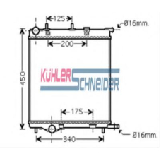 0700851 KUHLER SCHNEIDER Радиатор, охлаждение двигател