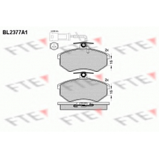 BL2377A1 FTE Комплект тормозных колодок, дисковый тормоз