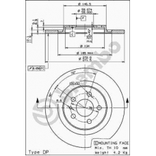 08.7955.10 BREMBO Тормозной диск