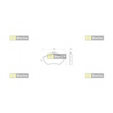 BD S062 STARLINE Комплект тормозных колодок, дисковый тормоз