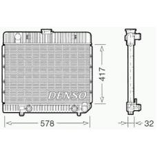 DRM17023 DENSO Радиатор, охлаждение двигател