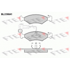 BL2298A1 FTE Комплект тормозных колодок, дисковый тормоз