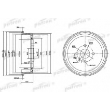 PDR1122 PATRON Тормозной барабан