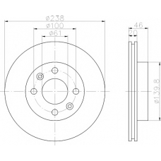 8DD 355 102-131 HELLA PAGID Тормозной диск