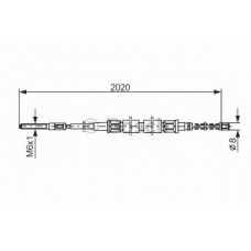 1 987 477 322 BOSCH Трос, стояночная тормозная система