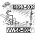 VWSB-002 FEBEST Опора, стабилизатор