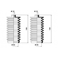 K150093 MOOG Комплект пылника, рулевое управление