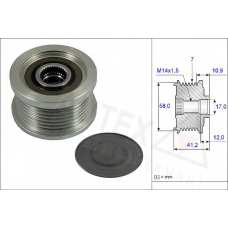 654817 AUTEX Механизм свободного хода генератора