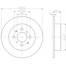 8DD 355 110-341 HELLA PAGID Тормозной диск