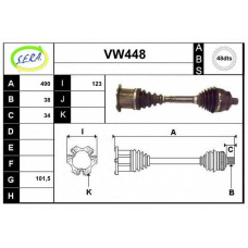 VW448 SERA Приводной вал