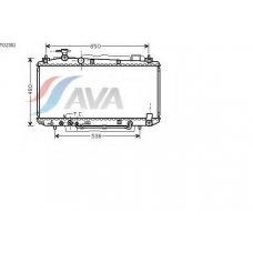 TO2301 AVA Радиатор, охлаждение двигателя