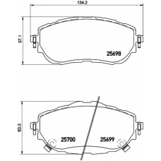 N-1764 COBREQ Комплект тормозных колодок, дисковый тормоз