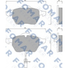 FO 668681 FOMAR ROULUNDS Комплект тормозных колодок, дисковый тормоз