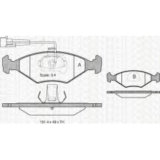 8110 15011 TRIDON Brake pads - front