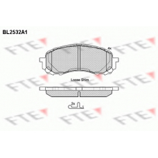 BL2532A1 FTE Комплект тормозных колодок, дисковый тормоз