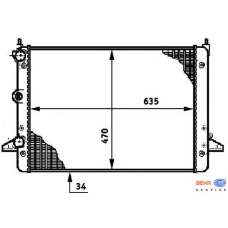 8MK 376 720-501 HELLA Радиатор, охлаждение двигателя