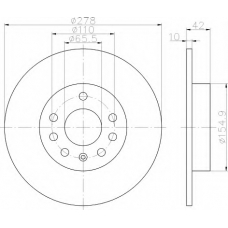 8DD 355 114-621 HELLA Тормозной диск