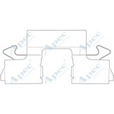 KIT1153 APEC Комплектующие, тормозные колодки