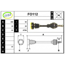 FO112 SERA Приводной вал