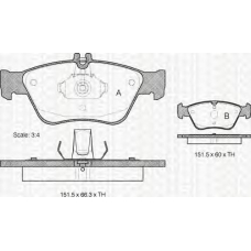 8110 23013 TRIDON Brake pads - front