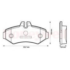 571950B BENDIX Комплект тормозных колодок, дисковый тормоз