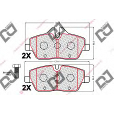 BP2126 DJ PARTS Комплект тормозных колодок, дисковый тормоз