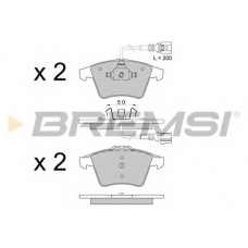 BP3508 BREMSI Комплект тормозных колодок, дисковый тормоз