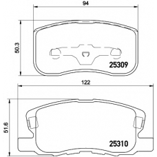 T3135 PAGID Комплект тормозных колодок, дисковый тормоз