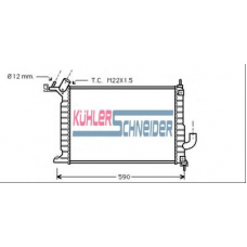 0615501 KUHLER SCHNEIDER Радиатор, охлаждение двигател