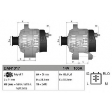 DAN1317 DENSO Генератор