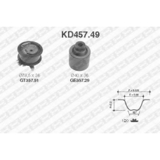 KD457.49 SNR Комплект ремня грм