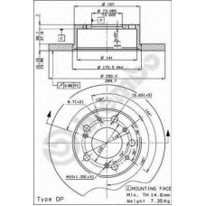 BS 7335 BRECO Тормозной диск