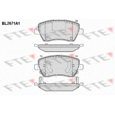 BL2671A1 FTE Комплект тормозных колодок, дисковый тормоз