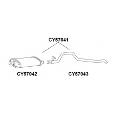 CY57042 VENEPORTE Глушитель выхлопных газов конечный