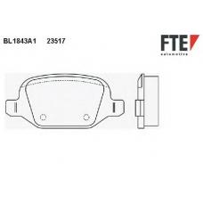 BL1843A1 FTE Комплект тормозных колодок, дисковый тормоз