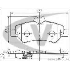 V30-8197 VEMO/VAICO Комплект тормозных колодок, дисковый тормоз